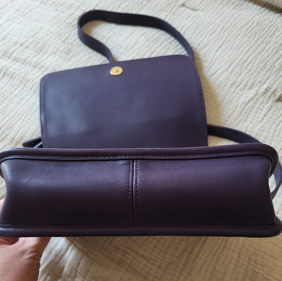 RARE VINTAGE COACH Ink (Dark Purple) Tribecca Flap 9092 - Picture 6 of 16